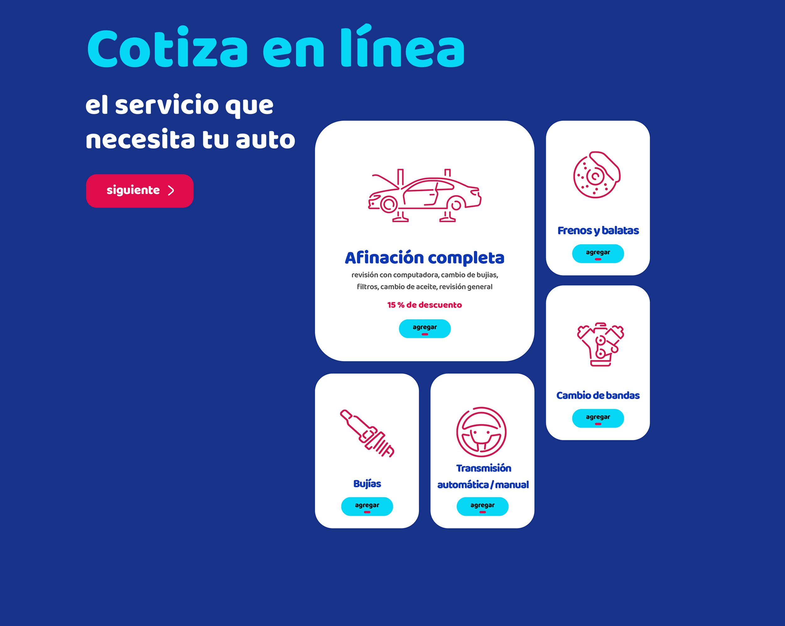 Autoafina, servicios